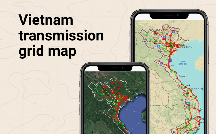 Vietnam transmission grid map