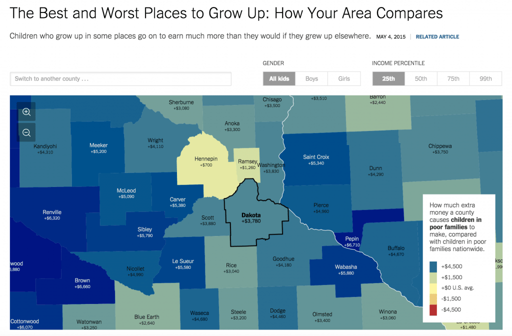 Bản đồ dân cư và đánh giá sự phát triển. Nguồn: The New York Times

