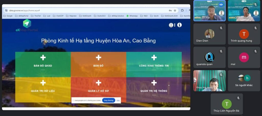 Webinar eKMap chia sẻ kinh nghiệm triển khai giải phap số cho lĩnh vực quy hoạch (Ảnh: eKMap)