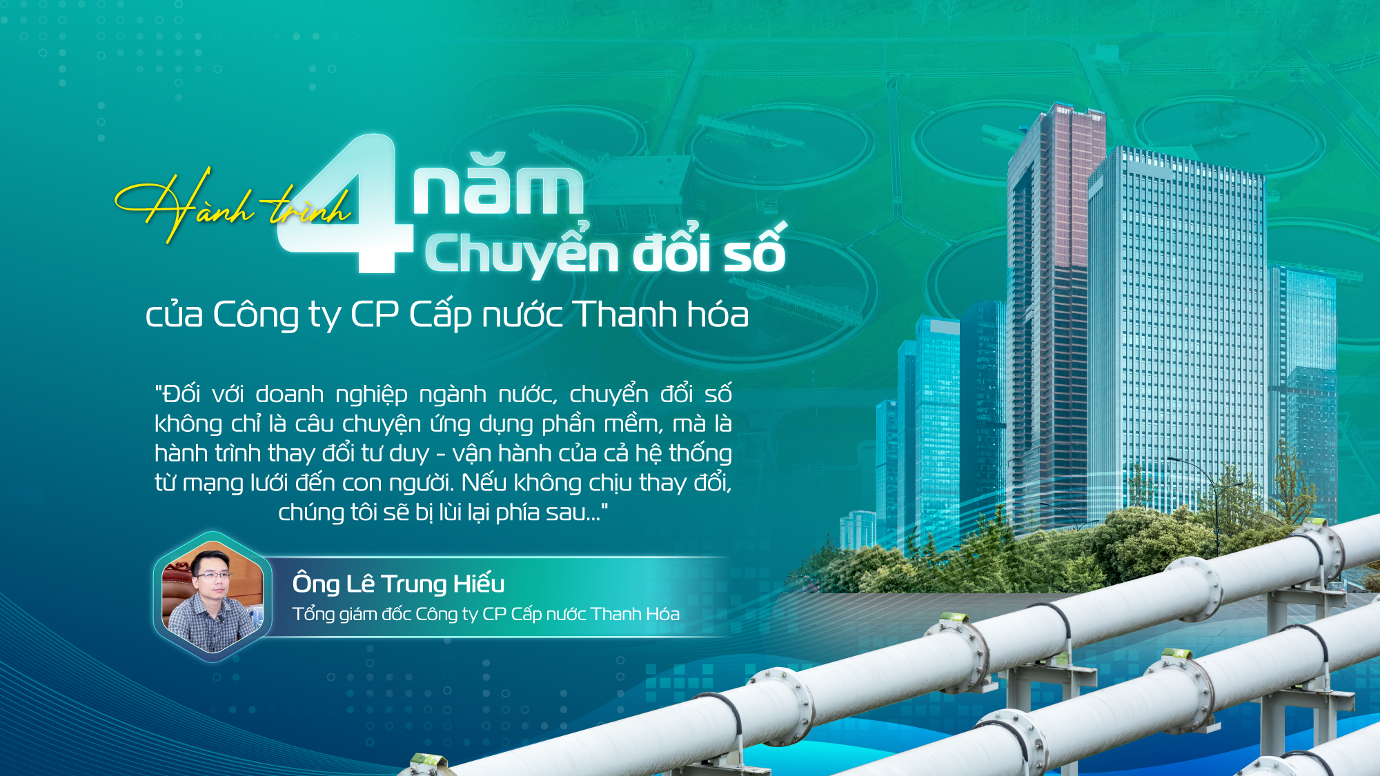 Hanh trình 4 năm chuyển đổi số của cấp nước Thanh Hóa