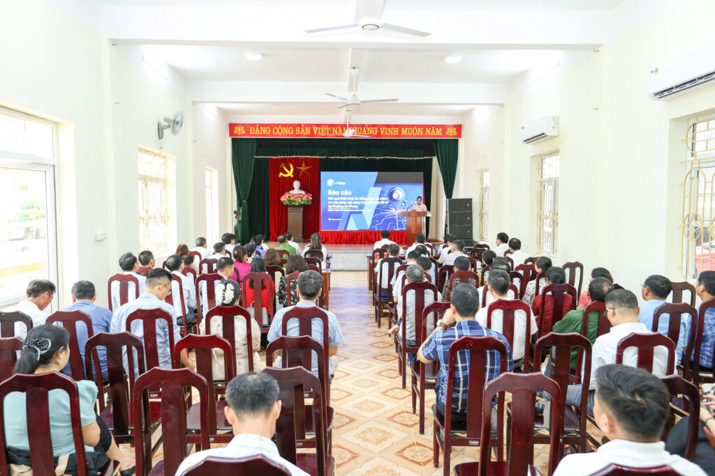 Hội nghị ra mắt hệ thống quản lý, kiểm tra cấp phép xây dựng trên nền bản đồ số, diễn ra vào ngày 22/9/2025 tại UBND Phường An Phong - TP Hải Phòng (Ảnh: eKMap)