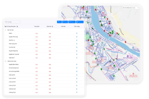 Công nhân báo cáo bằng ảnh chụp realtime trên phần mềm (Ảnh: eKMap)