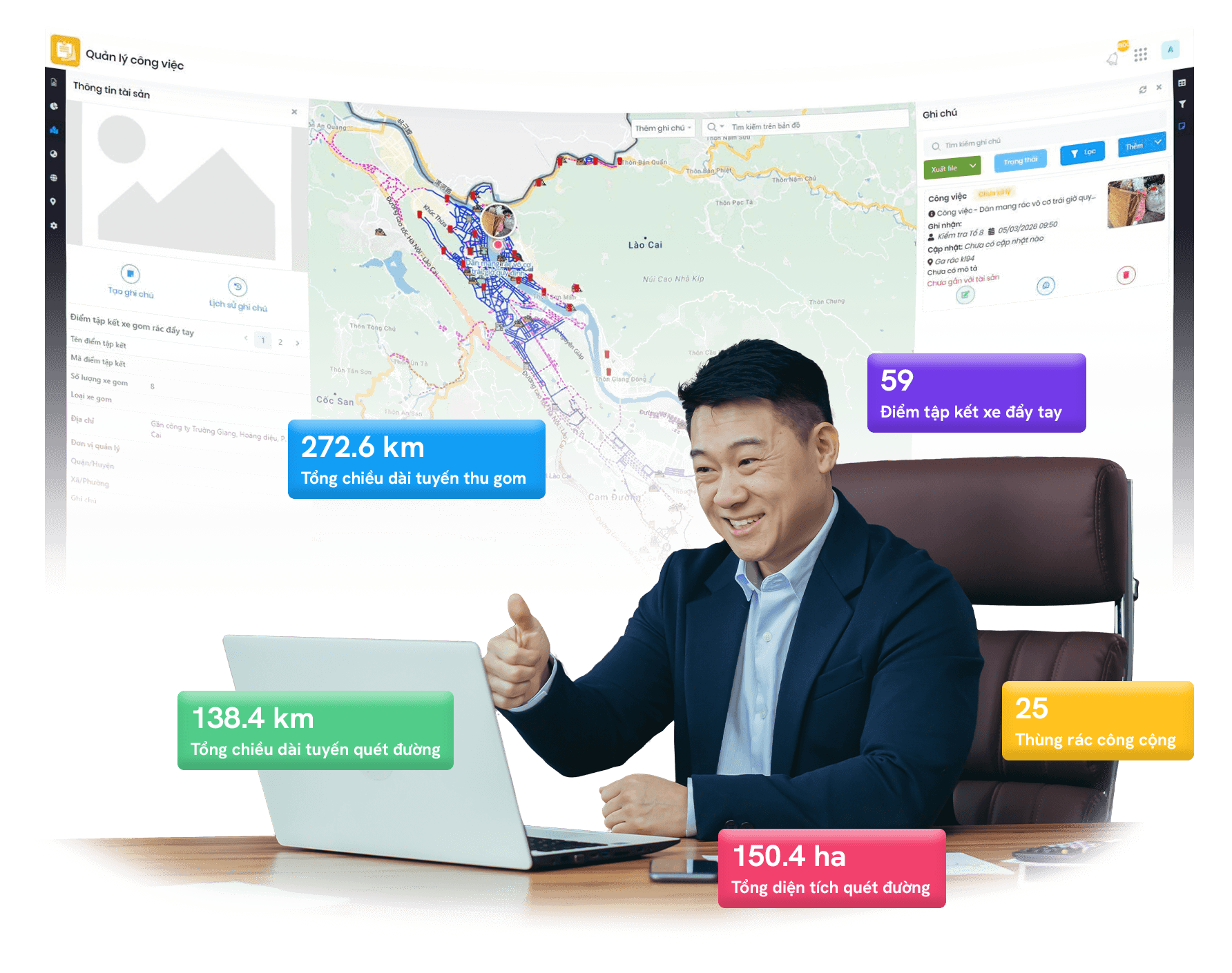 Phần mềm Quản lý duy trì VSMT từ eKMap Solutions (Ảnh: eKMap)