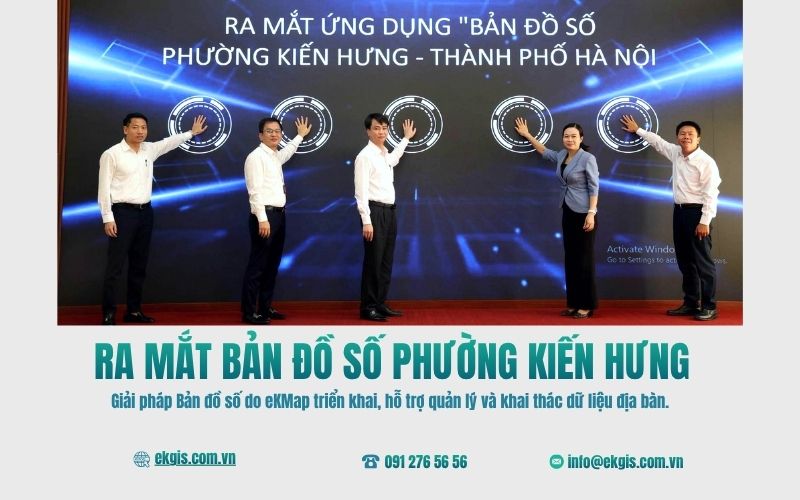 Phường Kiến Hưng ra mắt Bản đồ số, thúc đẩy chuyển đổi số từ dữ liệu địa bàn